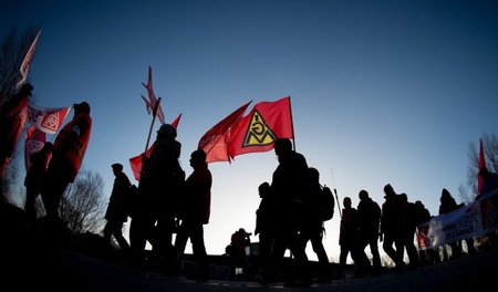 Demonstration am 16. Januar in Hamburg zum Beginn der Tarifverha...