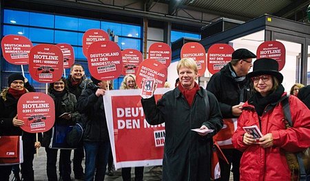 Die Einführung des Mindestlohns am 1. Januar ist für DGB-Vorsitz...