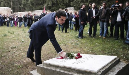 Kesariani bei Athen am Montag: Alexis Tsipras legt in der Gedenk... Kesariani bei Athen am Montag: Alexis Tsipras legt in der Gedenk...