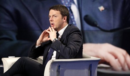 »In Übereinstimmung«: Italiens Premierminister Matteo Renzi vor ... »In Übereinstimmung«: Italiens Premierminister Matteo Renzi vor ...