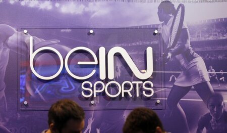Stand des französischen Fernsehsenders beIN auf der Medienmesse ...