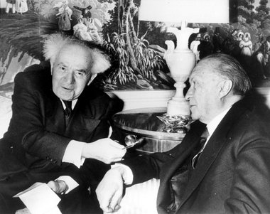 David Ben Gurion und Konrad Adenauer 1960 in New York