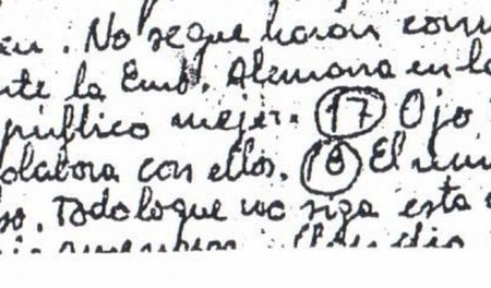 Faksimile des Kassibers von Klaus Zieschank aus der Folterhaft
