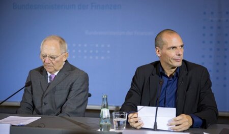 Nullnummer: BRD-Finanzminister Schäuble und sein Athener Amtskol...