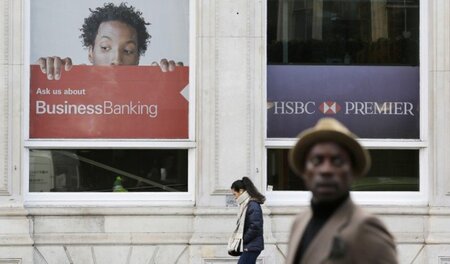 HSBC-Werbung in London: Immer auf das Wohl der reichsten Kunden ...