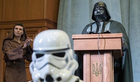 Aktivisten der ukrainischen Internet-Partei, Kiew am 29. März 20