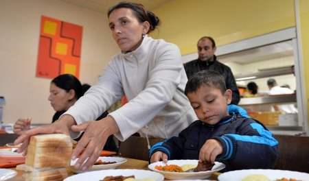 Eine Frau aus dem Kosovo in der Erstaufnahmestelle Eisenach (Thü...