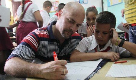 Gerardo Hernández von den Cuban Five am 16. Januar bei einer Vis...