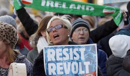 Protestdemonstration gegen Austeritätspolitik und Einführung von...