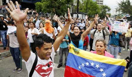 Regierungsfeindliche Demonstration im Mai 2014 in Caracas