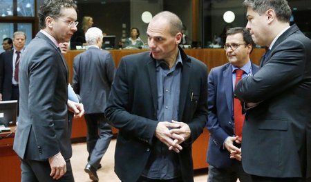 Buhmann EU-Europas: Griechenlands Finanzminister Gianis Varoufak...