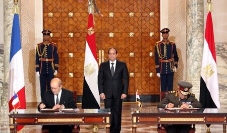 Unterzeichnung des Rüstungsdeals zwischen Frankreich und Ägypten...