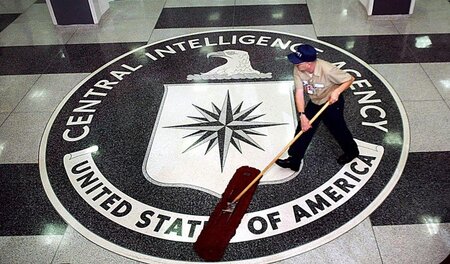 Das Foyer des CIA-Hauptquartiers in Langley, Washington, USA Das Foyer des CIA-Hauptquartiers in Langley, Washington, USA