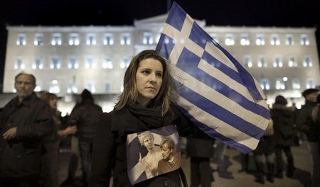Athen am Freitag: Demonstration zur Unterstützung der griechisch... Athen am Freitag: Demonstration zur Unterstützung der griechisch...