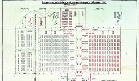 Der Lageplan vom 6. Oktober 1942 aus dem Militärarchiv in Prag. ...