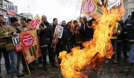 Feuerwehrstreik am Mittwoch in London