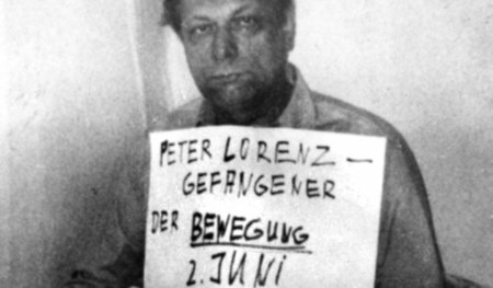 Peter Lorenz auf einem von den Entführern angefertigten Foto vom...