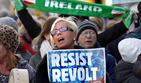 Proteste gegen »Sparpolitik« in Dublin im Januar. In Irland ist ... Proteste gegen »Sparpolitik« in Dublin im Januar. In Irland ist ...