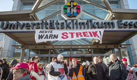 Die Belegschaft des Universitätsklinkums Essen befindet sich bis...