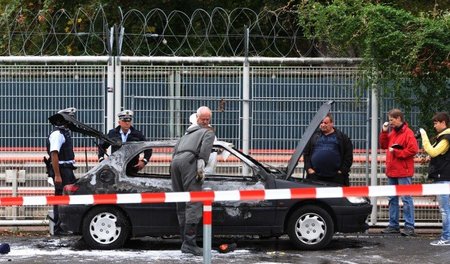 Spuren nicht alle ausgewertet &ndash; der ausgebrannte Wagen von...