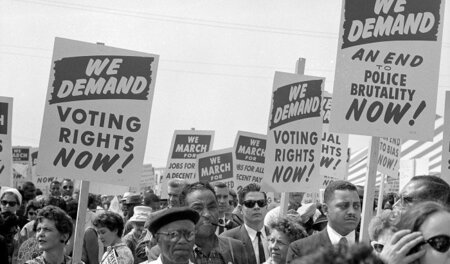Damals wie heute: Schon am 28. August 1963 forderten Denmonstran...