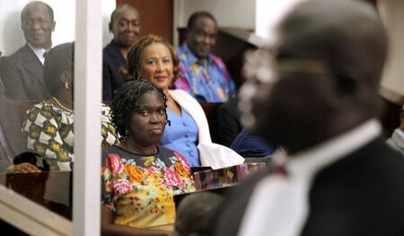 Auf der Anklagebank: Die ehemalige First Lady Simone Gbagbo beim...