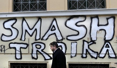 Graffiti in Athen: Wut des Volkes trifft auf politische Realität...