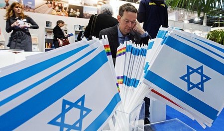 Der Stand Israels auf der diesjährigen Leipziger Buchmesse (12. ...