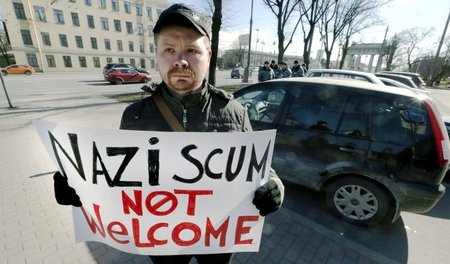 Die Proteste gegen die Naziveranstaltung in Petersburg waren von...
