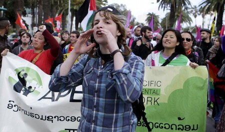 Abschlussdemonstration des Weltsozialforums am Samstag in Tunis