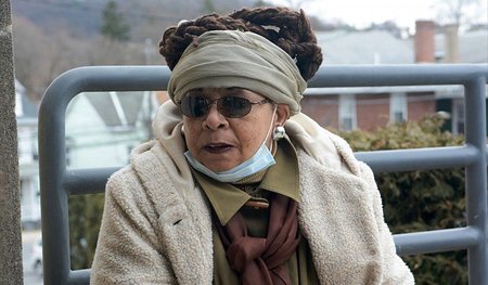 Mumias Ehefrau Wadiya Jamal am Dienstag vor dem Schuylkill-Krank...