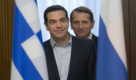 Am zweiten Besuchstag in Moskau traf sich Griechenlands Minister...