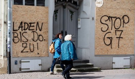 In Lübeck und meistens auch andernorts nicht willkommen: Die G 7...