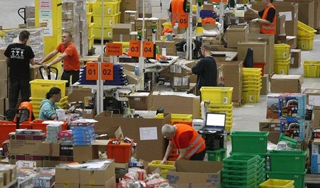 Amazon Warenlager in Leipzig am 3. Dezember 2008