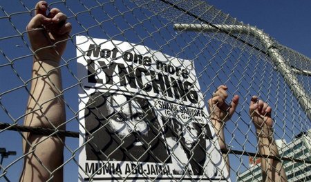 Noch immer haben die Proteste für Mumia Abu-Jamal, hier im Augus...