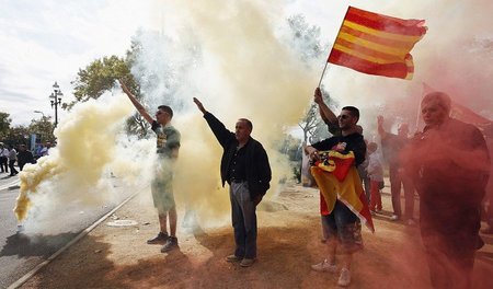 Spanische Neonazis am 12. Oktober 2013 in Barcelona