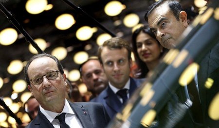 Gegensätzliche Konzepte: Renault-Chef Carlos Ghosn (r.) und Staa... Gegensätzliche Konzepte: Renault-Chef Carlos Ghosn (r.) und Staa...