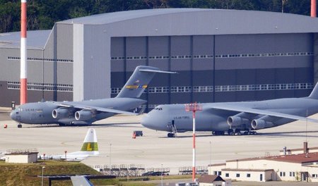 Der US-Luftwaffenstützpunkt im rheinland-pfälzischen Ramstein Der US-Luftwaffenstützpunkt im rheinland-pfälzischen Ramstein