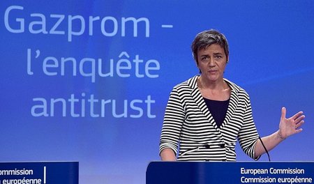 Verfahren gegen Gasprom: EU-Kommissarin Margrethe Vestager sorgt...