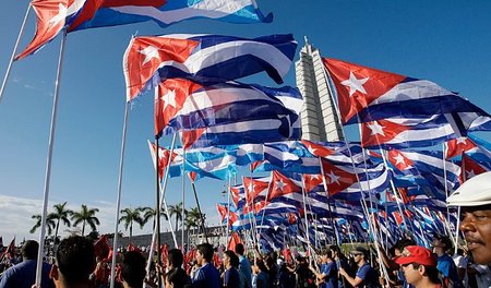 Motto des 1. Mai in Kuba: »Vereint beim Aufbau des Sozialismus«