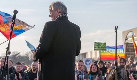 Aktivist der ersten Stunden bei den Montagsmahnwachen: Jürgen El...