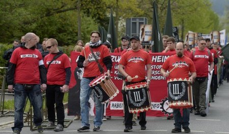 Neonazis der Partei »Der Dritte Weg« am 1. Mai in Saalfeld