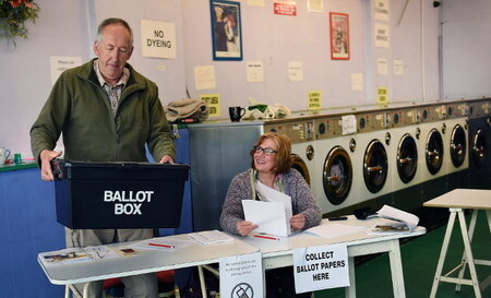 Saubere Wahlen: In diesem Abstimmungslokal in Oxford konnte man ...