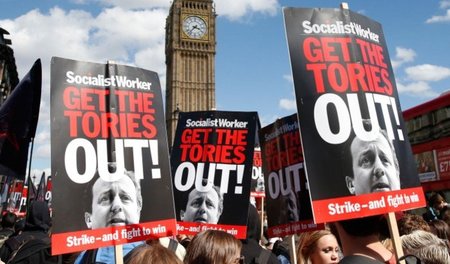 Protestdemonstration gegen die Tories am Samstag in London