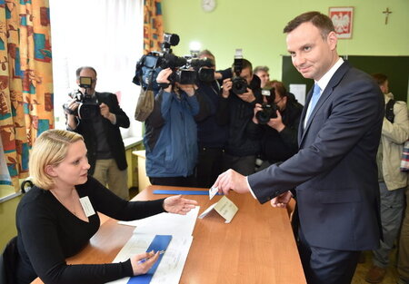 Liegt knapp vorne: Andrzej Duda von der Rechtspartei PiS