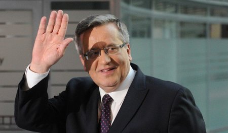 Amtsinhaber Bronis?aw Komorowski am Sonntag vor dem Fernsehduell... Amtsinhaber Bronis?aw Komorowski am Sonntag vor dem Fernsehduell...