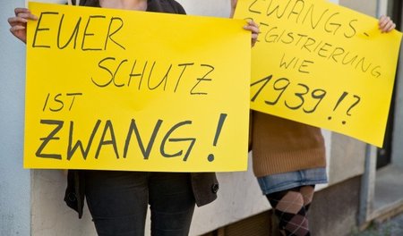Mit Demonstrationen wandten sich Prostituierte gegen die geplant...