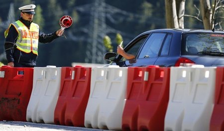 2.500 Bundespolizisten sichern vor dem G-7-Gipfel die Grenzüberg...