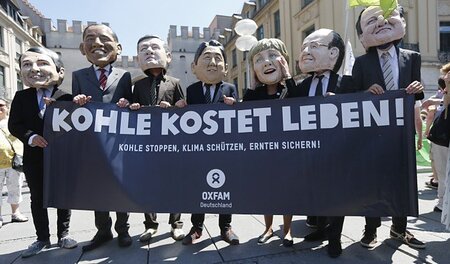 Auch beim Protest gegen den G-7-Gipfel forderten Aktivisten in M...