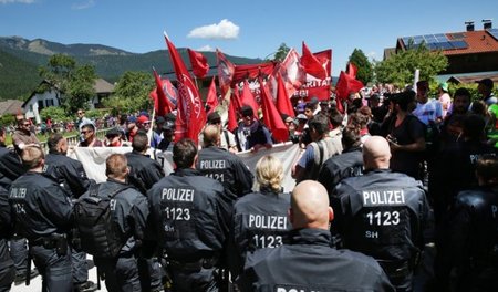 Demonstrationen in Garmisch-Partenkirchen (hier am Sonntag) ähne...